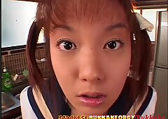 Little japoneză schoolgirl spermă covered - japoneză bukkake orgie