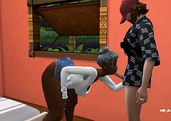 Courbée Femme Noire Mamie, The Sims 4